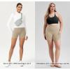 imageODODOS Womens Tummy Control Biker Shorts 20 with Pockets High Waist Athletic Workout Yoga Shorts35 5quot 8quot  10quot InseamShaker Beige