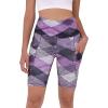 imageODODOS Womens Tummy Control Biker Shorts 20 with Pockets High Waist Athletic Workout Yoga Shorts35 5quot 8quot  10quot InseamSketched Chevron