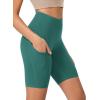 imageODODOS Womens Tummy Control Biker Shorts 20 with Pockets High Waist Athletic Workout Yoga Shorts35 5quot 8quot  10quot InseamStorm Teal