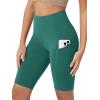 imageODODOS Womens Tummy Control Biker Shorts 20 with Pockets High Waist Athletic Workout Yoga Shorts35 5quot 8quot  10quot InseamStorm Teal
