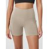 imageODODOS Womens Tummy Control Biker Shorts 20 with Pockets High Waist Athletic Workout Yoga Shorts35 5quot 8quot  10quot InseamTaupe