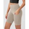 imageODODOS Womens Tummy Control Biker Shorts 20 with Pockets High Waist Athletic Workout Yoga Shorts35 5quot 8quot  10quot InseamTaupe
