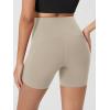 imageODODOS Womens Tummy Control Biker Shorts 20 with Pockets High Waist Athletic Workout Yoga Shorts35 5quot 8quot  10quot InseamTaupe