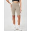 imageODODOS Womens Tummy Control Biker Shorts 20 with Pockets High Waist Athletic Workout Yoga Shorts35 5quot 8quot  10quot InseamTaupe