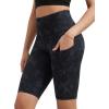 imageODODOS Womens Tummy Control Biker Shorts 20 with Pockets High Waist Athletic Workout Yoga Shorts35 5quot 8quot  10quot InseamTie Dye Smoke Ink