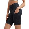 imageODODOS Womens Tummy Control Biker Shorts 20 with Pockets High Waist Athletic Workout Yoga Shorts35 5quot 8quot  10quot InseamTie Dye Smoke Ink