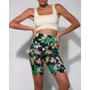 imageODODOS Womens Tummy Control Biker Shorts 20 with Pockets High Waist Athletic Workout Yoga Shorts35 5quot 8quot  10quot InseamTropical Flower