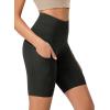 imageODODOS Womens Tummy Control Biker Shorts 20 with Pockets High Waist Athletic Workout Yoga Shorts35 5quot 8quot  10quot InseamWave Black