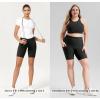 imageODODOS Womens Tummy Control Biker Shorts 20 with Pockets High Waist Athletic Workout Yoga Shorts35 5quot 8quot  10quot InseamWave Black