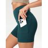 imageODODOS Womens Tummy Control Biker Shorts 20 with Pockets High Waist Athletic Workout Yoga Shorts35 5quot 8quot  10quot InseamWave Forest Teal