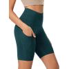 imageODODOS Womens Tummy Control Biker Shorts 20 with Pockets High Waist Athletic Workout Yoga Shorts35 5quot 8quot  10quot InseamWave Forest Teal
