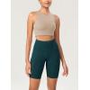 imageODODOS Womens Tummy Control Biker Shorts 20 with Pockets High Waist Athletic Workout Yoga Shorts35 5quot 8quot  10quot InseamWave Forest Teal