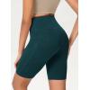 imageODODOS Womens Tummy Control Biker Shorts 20 with Pockets High Waist Athletic Workout Yoga Shorts35 5quot 8quot  10quot InseamWave Forest Teal