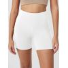 imageODODOS Womens Tummy Control Biker Shorts 20 with Pockets High Waist Athletic Workout Yoga Shorts35 5quot 8quot  10quot InseamWhite