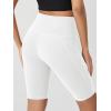 imageODODOS Womens Tummy Control Biker Shorts 20 with Pockets High Waist Athletic Workout Yoga Shorts35 5quot 8quot  10quot InseamWhite