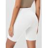 imageODODOS Womens Tummy Control Biker Shorts 20 with Pockets High Waist Athletic Workout Yoga Shorts35 5quot 8quot  10quot InseamWhite