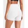 imageODODOS Womens Tummy Control Biker Shorts 20 with Pockets High Waist Athletic Workout Yoga Shorts35 5quot 8quot  10quot InseamWhite