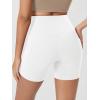 imageODODOS Womens Tummy Control Biker Shorts 20 with Pockets High Waist Athletic Workout Yoga Shorts35 5quot 8quot  10quot InseamWhite