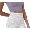 imageODODOS Womens Tummy Control Biker Shorts 20 with Pockets High Waist Athletic Workout Yoga Shorts35 5quot 8quot  10quot InseamWhite Camo