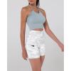 imageODODOS Womens Tummy Control Biker Shorts 20 with Pockets High Waist Athletic Workout Yoga Shorts35 5quot 8quot  10quot InseamWhite Camo