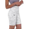 imageODODOS Womens Tummy Control Biker Shorts 20 with Pockets High Waist Athletic Workout Yoga Shorts35 5quot 8quot  10quot InseamWhite Camo
