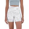 imageODODOS Womens Tummy Control Biker Shorts 20 with Pockets High Waist Athletic Workout Yoga Shorts35 5quot 8quot  10quot InseamWhite Camo