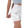 imageODODOS Womens Tummy Control Biker Shorts 20 with Pockets High Waist Athletic Workout Yoga Shorts35 5quot 8quot  10quot InseamWhite Camo