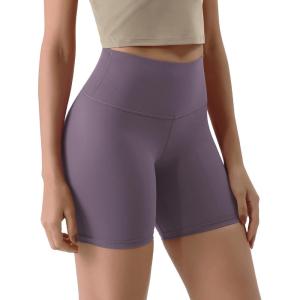 imageODODOS Tummy Control Compression Shorts for Women 4quot  6quot  8quot  10quot High Waist Workout Biker Shorts with Inner PocketAsh Violet