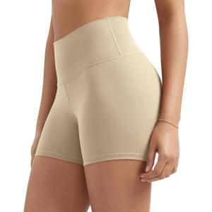 imageODODOS Tummy Control Compression Shorts for Women 4quot  6quot  8quot  10quot High Waist Workout Biker Shorts with Inner PocketBeige