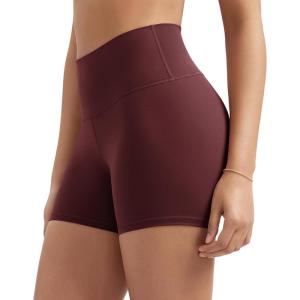 imageODODOS Tummy Control Compression Shorts for Women 4quot  6quot  8quot  10quot High Waist Workout Biker Shorts with Inner PocketBurgundy