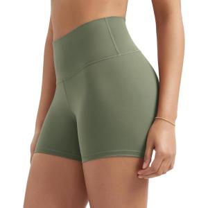 imageODODOS Tummy Control Compression Shorts for Women 4quot  6quot  8quot  10quot High Waist Workout Biker Shorts with Inner PocketDark Olive