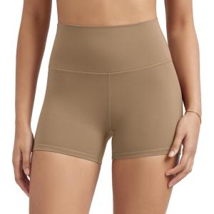 imageODODOS Tummy Control Compression Shorts for Women 4quot  6quot  8quot  10quot High Waist Workout Biker Shorts with Inner PocketLight Brown