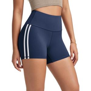 imageODODOS Tummy Control Compression Shorts for Women 4quot  6quot  8quot  10quot High Waist Workout Biker Shorts with Inner PocketPiping Navy