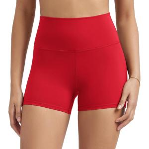 imageODODOS Tummy Control Compression Shorts for Women 4quot  6quot  8quot  10quot High Waist Workout Biker Shorts with Inner PocketRed