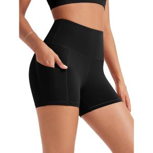 imageODODOS Womens Tummy Control Biker Shorts 20 with Pockets High Waist Athletic Workout Yoga Shorts35 5quot 8quot  10quot InseamBlack