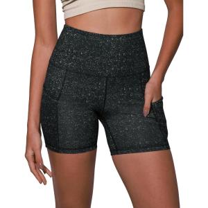 imageODODOS Womens Tummy Control Biker Shorts 20 with Pockets High Waist Athletic Workout Yoga Shorts35 5quot 8quot  10quot InseamBlack Dot