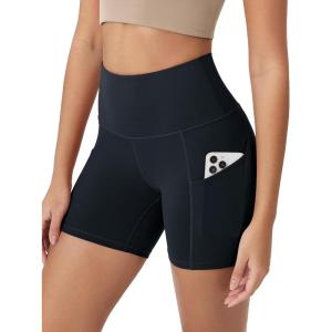 imageODODOS Womens Tummy Control Biker Shorts 20 with Pockets High Waist Athletic Workout Yoga Shorts35 5quot 8quot  10quot InseamDeep Navy