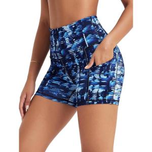 imageODODOS Womens Tummy Control Biker Shorts 20 with Pockets High Waist Athletic Workout Yoga Shorts35 5quot 8quot  10quot InseamIndigo