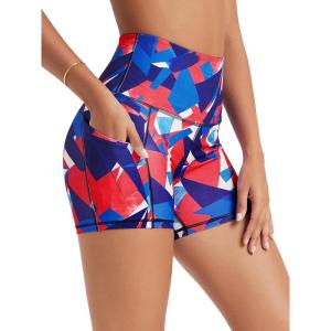 imageODODOS Womens Tummy Control Biker Shorts 20 with Pockets High Waist Athletic Workout Yoga Shorts35 5quot 8quot  10quot InseamTri Angle
