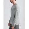 imageODODOS Mens Long Sleeve Performance TShirt  Stratum Tech Tee Ultra Soft Moisture Wicking UPF 50  The Ascent SeriesPale Grey Heather
