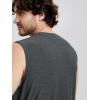 imageODODOS Mens Muscle Tee  Stratum Tech Performance Tank Ultra Soft Moisture Wicking UPF 50 Sleeveless ShirtsCharcoal Heather