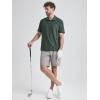 imageODODOS Mens Performance Polo  Stratum Tech Short Sleeve Golf TShirts Ultra Soft Moisture Wicking UPF 50 Casual TopsAspen Heather