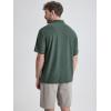 imageODODOS Mens Performance Polo  Stratum Tech Short Sleeve Golf TShirts Ultra Soft Moisture Wicking UPF 50 Casual TopsAspen Heather