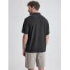 imageODODOS Mens Performance Polo  Stratum Tech Short Sleeve Golf TShirts Ultra Soft Moisture Wicking UPF 50 Casual TopsBlack Heather
