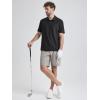 imageODODOS Mens Performance Polo  Stratum Tech Short Sleeve Golf TShirts Ultra Soft Moisture Wicking UPF 50 Casual TopsBlack Heather