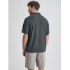 imageODODOS Mens Performance Polo  Stratum Tech Short Sleeve Golf TShirts Ultra Soft Moisture Wicking UPF 50 Casual TopsCharcoal Heather