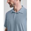 imageODODOS Mens Performance Polo  Stratum Tech Short Sleeve Golf TShirts Ultra Soft Moisture Wicking UPF 50 Casual TopsDusty Blue Heather