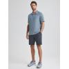 imageODODOS Mens Performance Polo  Stratum Tech Short Sleeve Golf TShirts Ultra Soft Moisture Wicking UPF 50 Casual TopsDusty Blue Heather