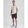 imageODODOS Mens Performance Polo  Stratum Tech Short Sleeve Golf TShirts Ultra Soft Moisture Wicking UPF 50 Casual TopsEcru Heather