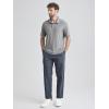 imageODODOS Mens Performance Polo  Stratum Tech Short Sleeve Golf TShirts Ultra Soft Moisture Wicking UPF 50 Casual TopsGrey Heather
